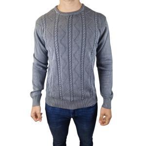 Maglione girocollo in cotone da uomo