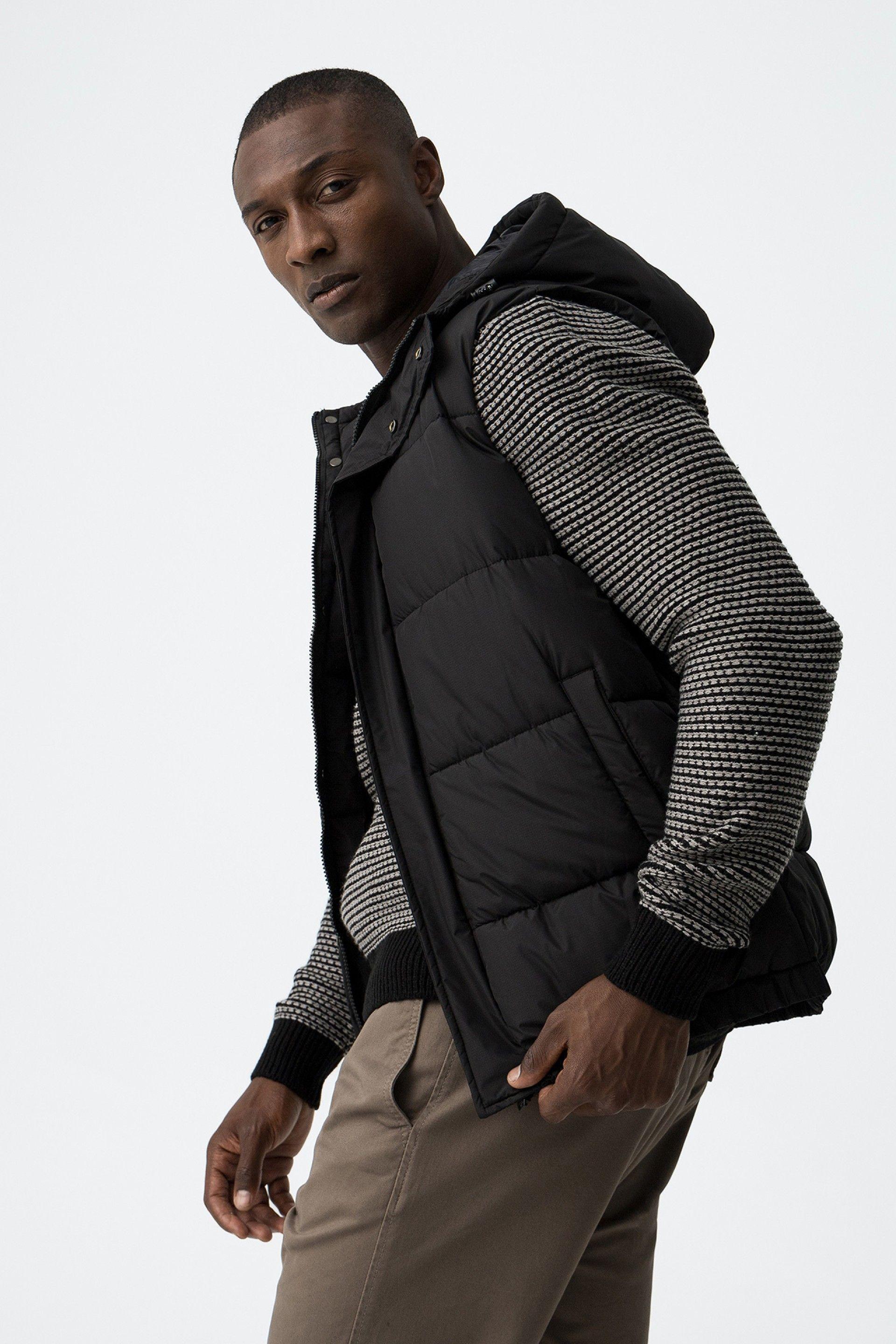 Gilet smanicato con cappuccio Tiffosi uomo
