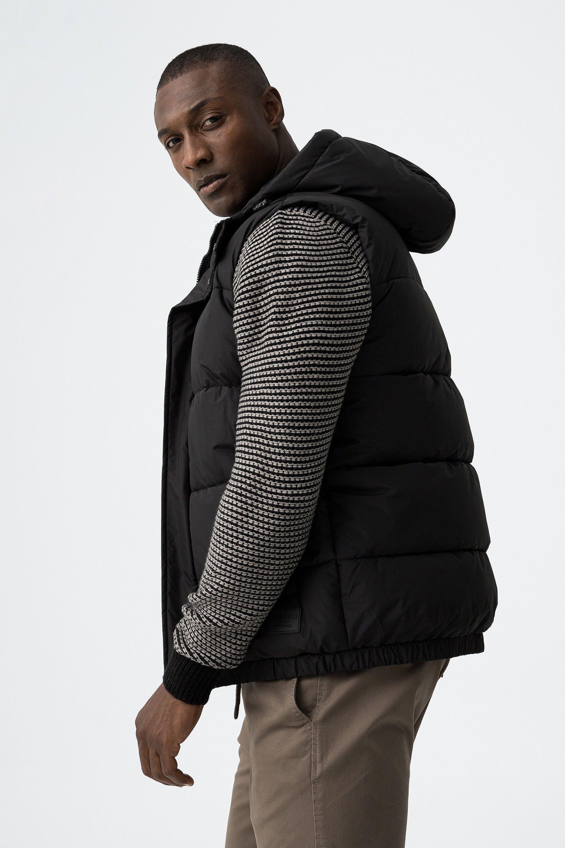 Gilet smanicato con cappuccio Tiffosi uomo