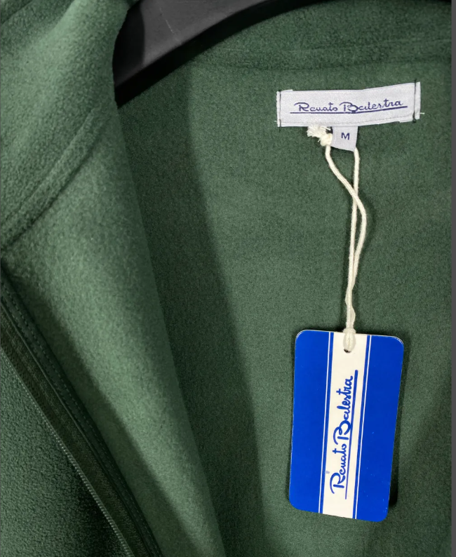 Felpa da uomo in pile Renato Balestra verde militare