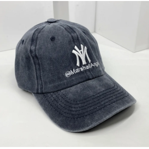 Berretto baseball cotone lavato ricamo ma