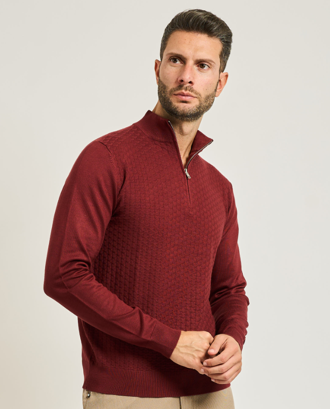 Maglioncino mezza zip da uomo Yes Zee