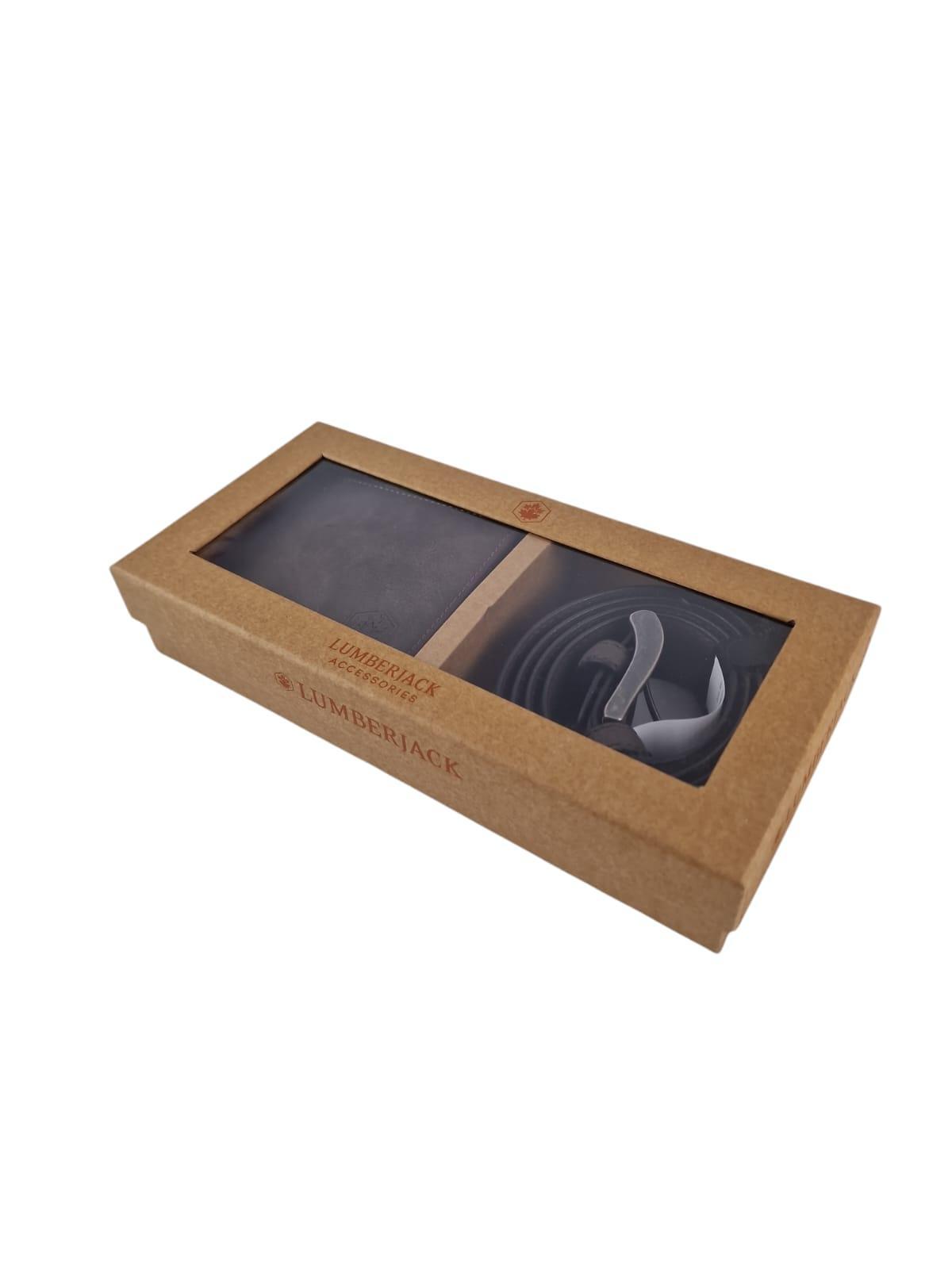 Confezione portafoglio e cintura Lumberjack uomo