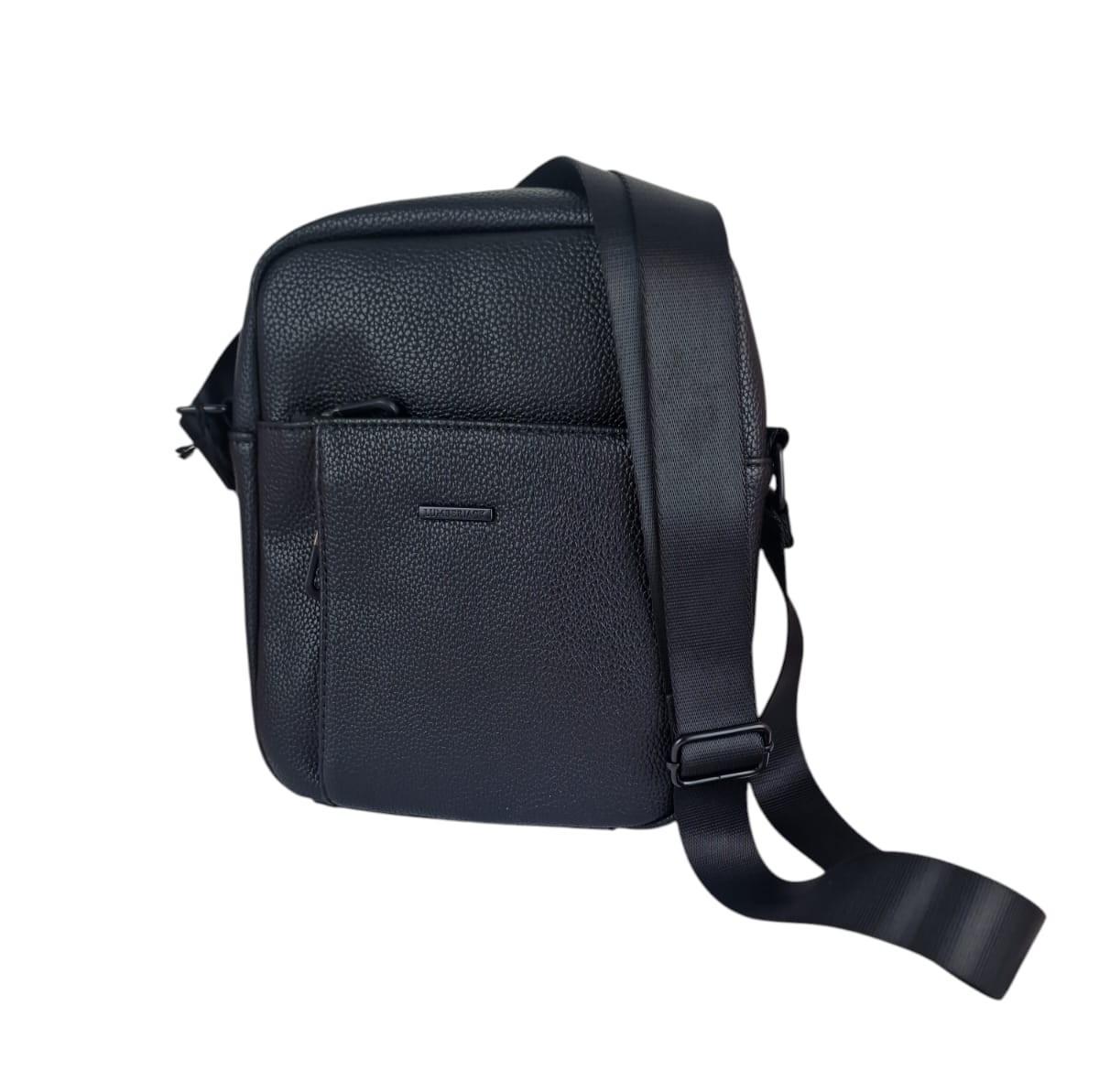 Borsello tracolla Lumberjack da uomo in similpelle nero