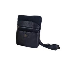 Borsello tracolla  da uomo in similpelle nero