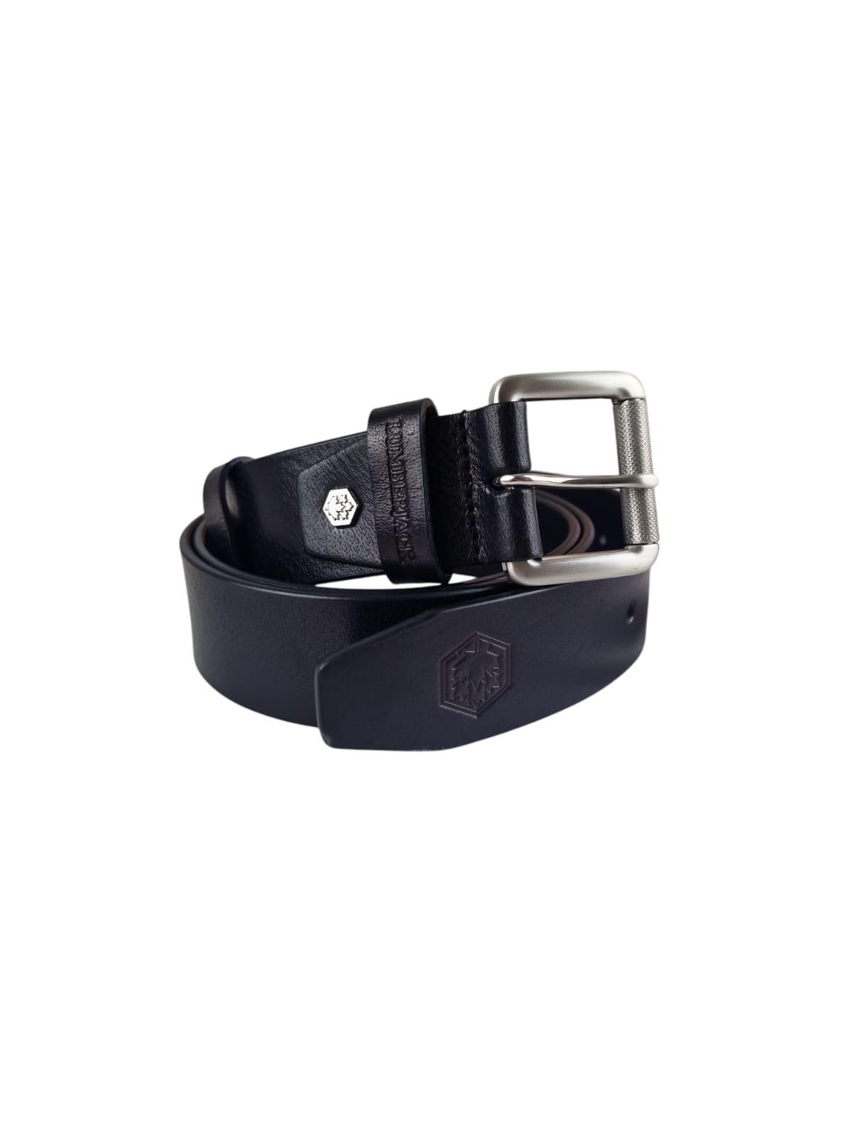 Cintura da uomo in pelle Lumberjack nero