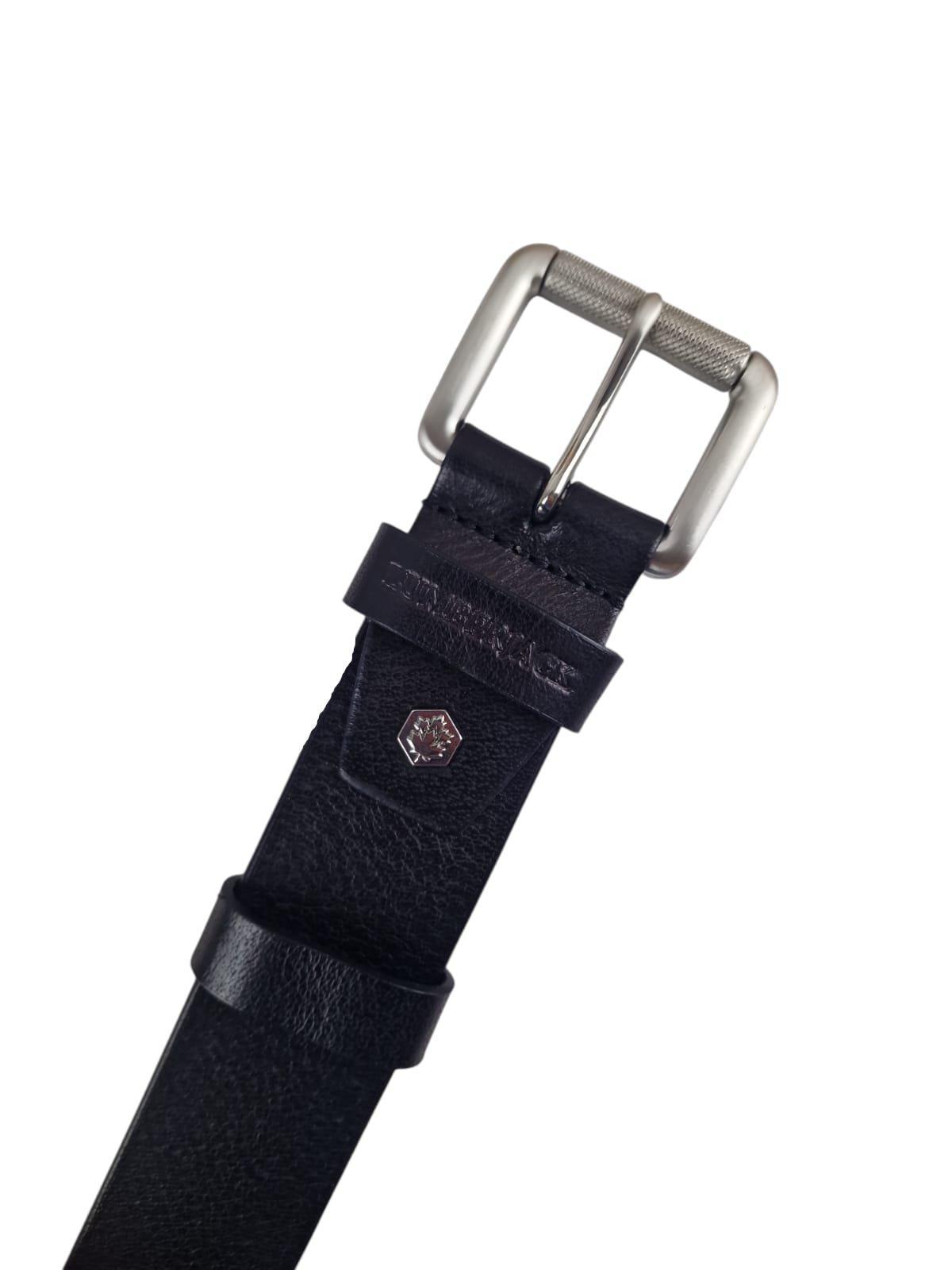 Cintura da uomo in pelle Lumberjack nero