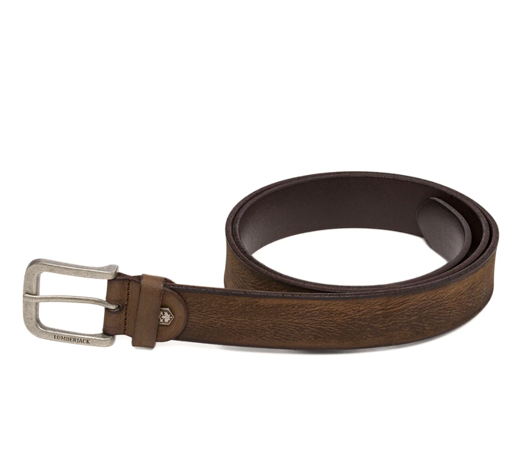 Cintura in pelle marrone Lumberjack uomo