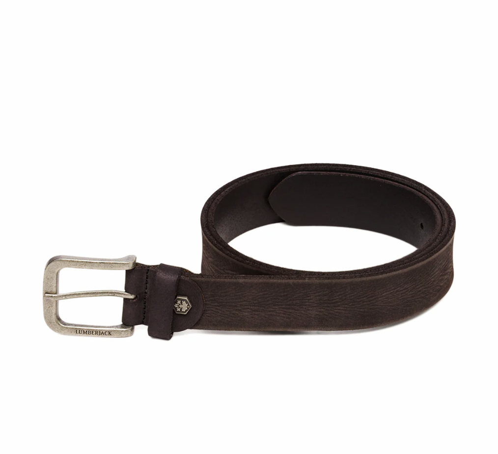 Cintura in pelle nera Lumberjack uomo