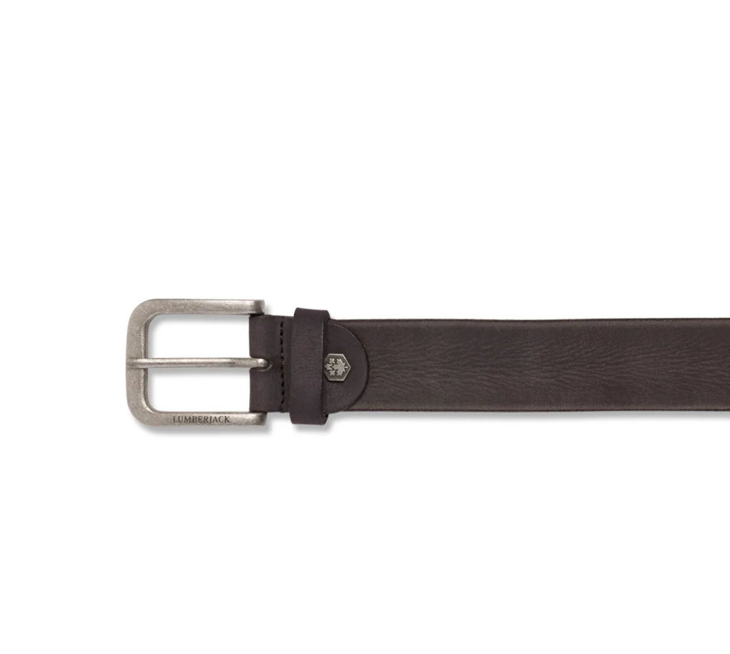 Cintura in pelle nera Lumberjack uomo