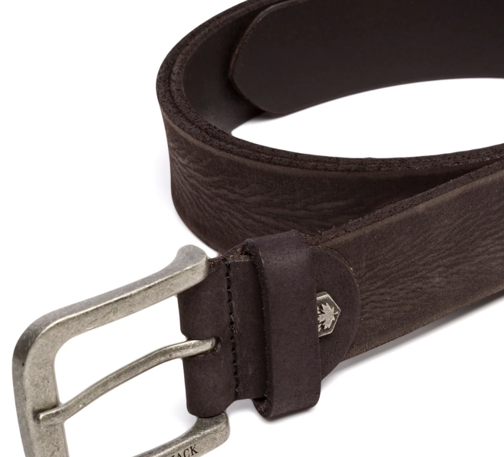 Cintura in pelle nera Lumberjack uomo