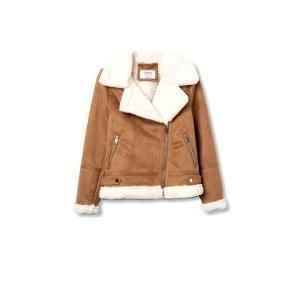 Giacca scamosciata stile montone donna