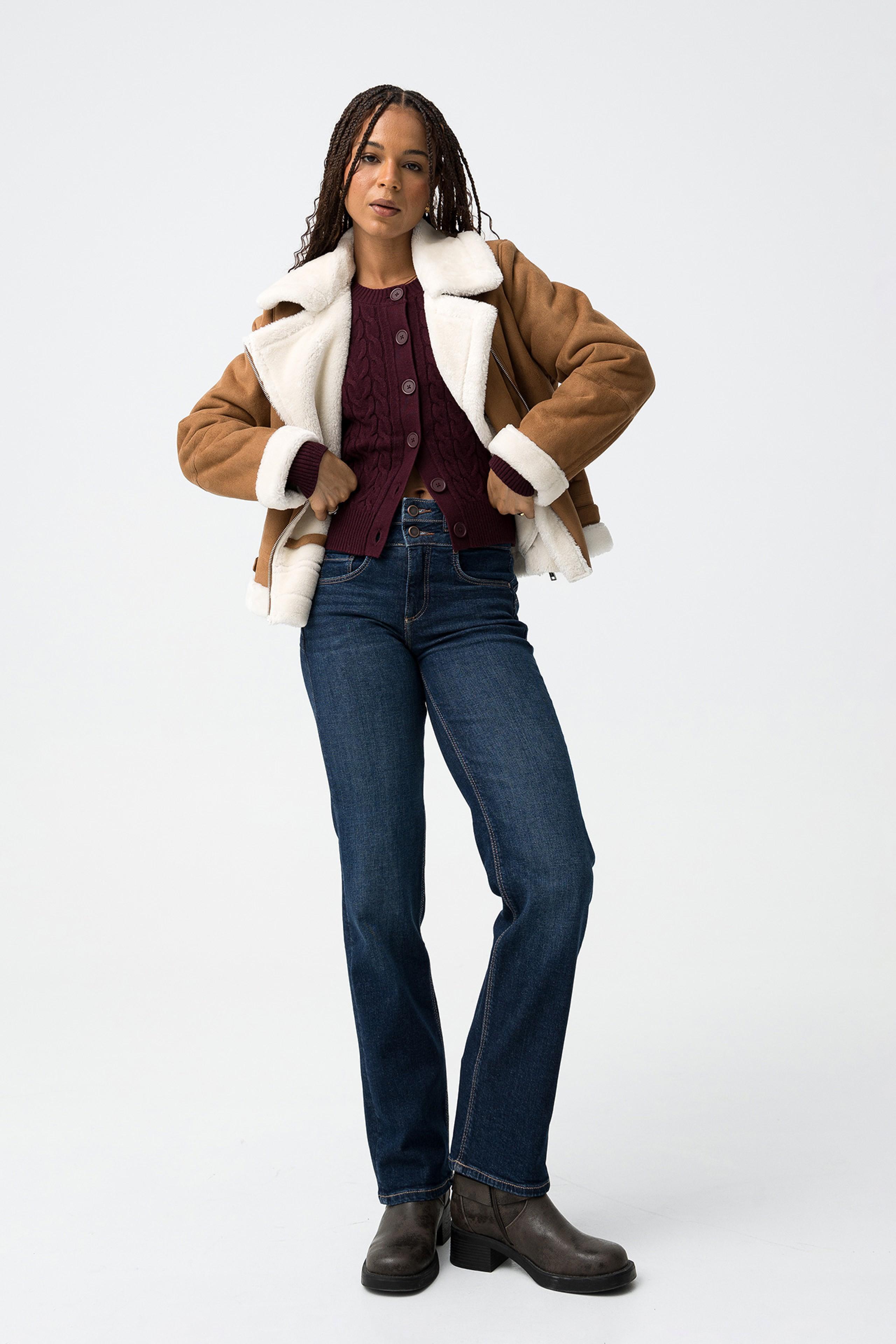 Giacca scamosciata stile montone donna Tiffosi