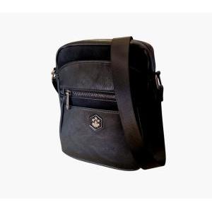 Borsello tracolla  da uomo in similpelle nero