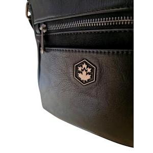 Borsello tracolla  da uomo in similpelle nero