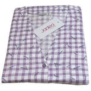 Pigiama donna aperto con taschino jersey lilla