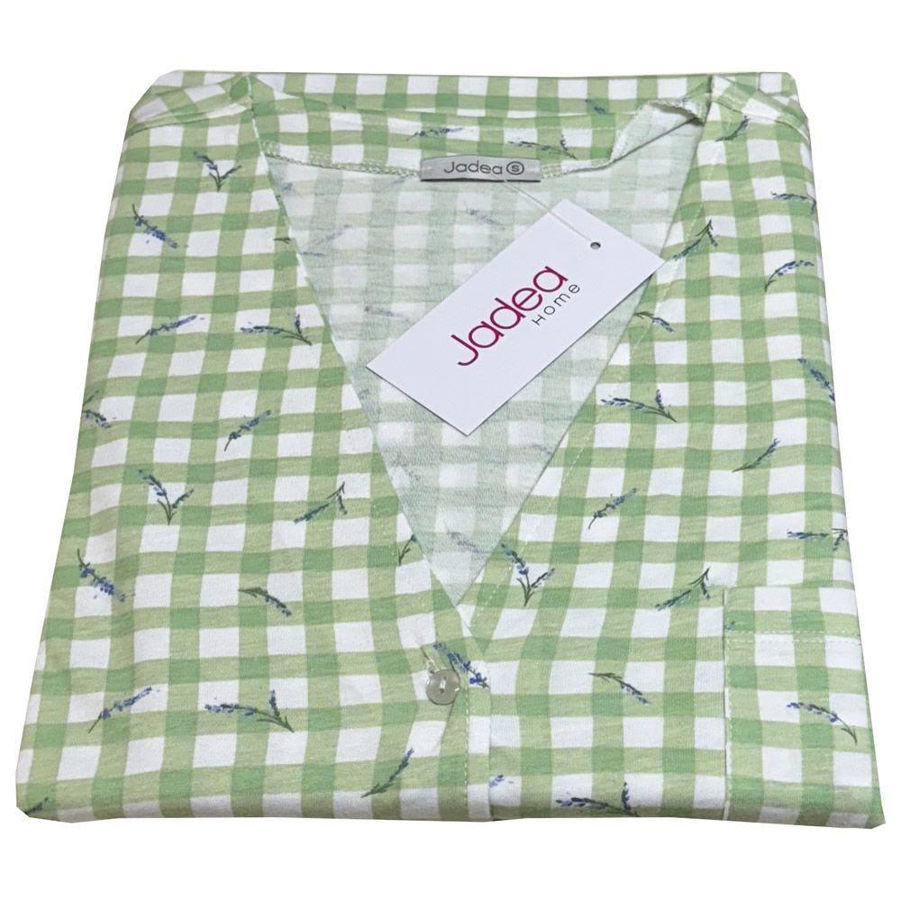 Pigiama donna aperto con taschino jersey Verde
