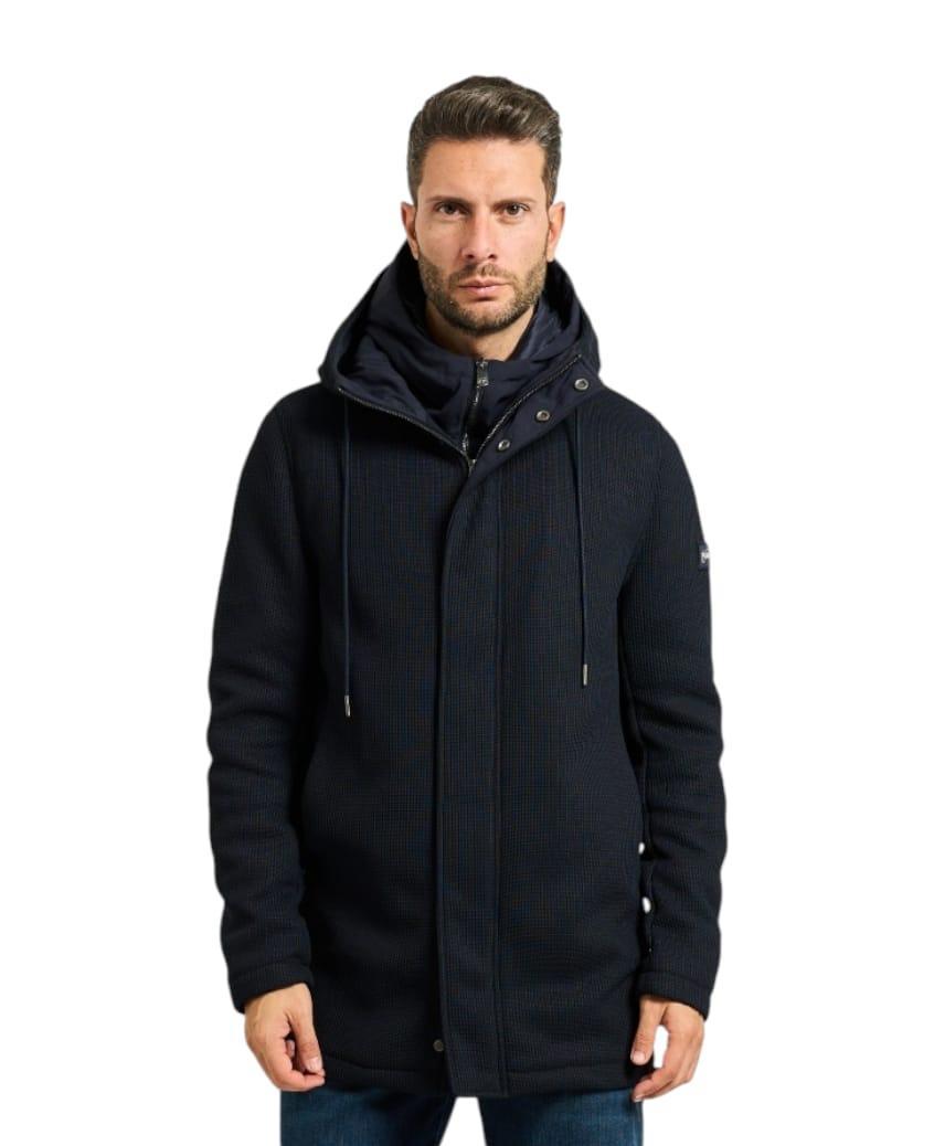 Cappotto uomo Yes Zee in maglia con gilet