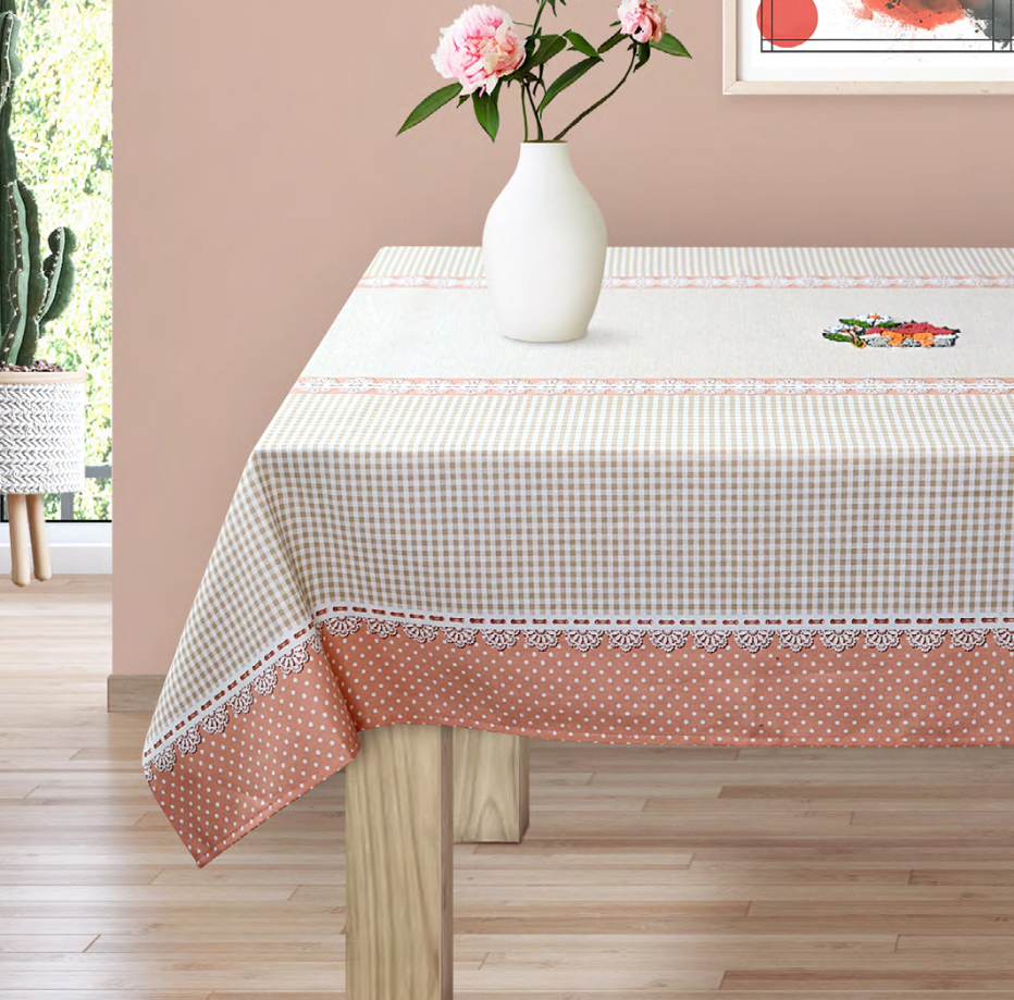 Tovaglia in cotone 12 posti 140X240cm Vingi Benedetta Parodi