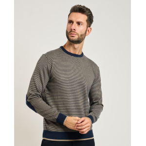 Maglioncino a righe misto lana  da uomo