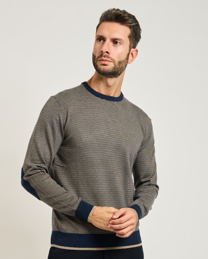 Maglioncino a righe misto lana Yes Zee da uomo