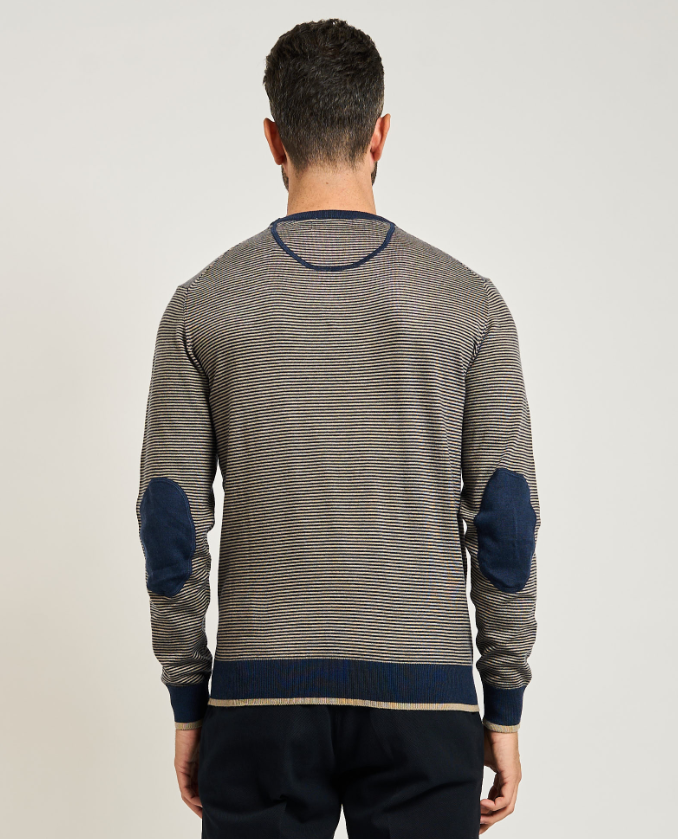 Maglioncino a righe misto lana Yes Zee da uomo