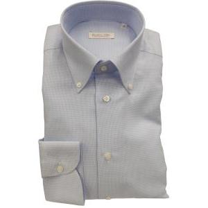 Camicia operata bottoncini slim celeste