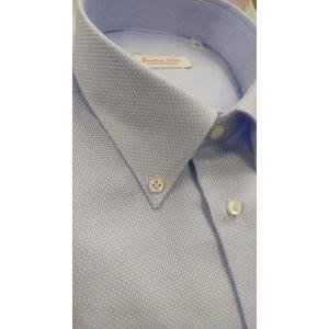 Camicia operata bottoncini slim celeste