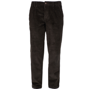 Pantaloni costine con laccio  moro