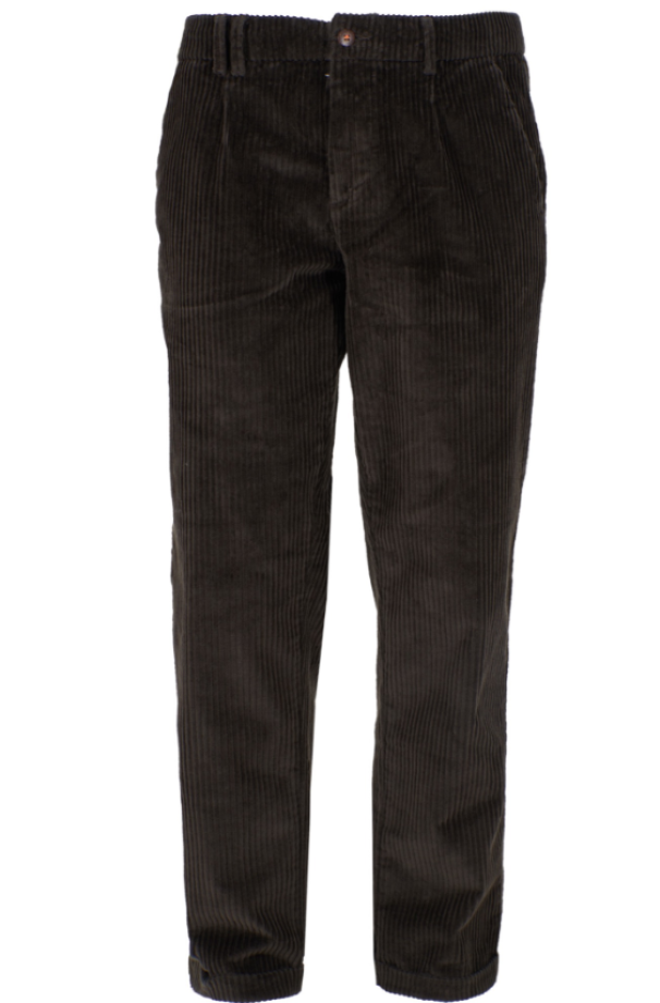 yes zee pantaloni costine con laccio yes zee moro - foto 1