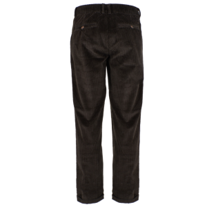 Pantaloni costine con laccio  moro