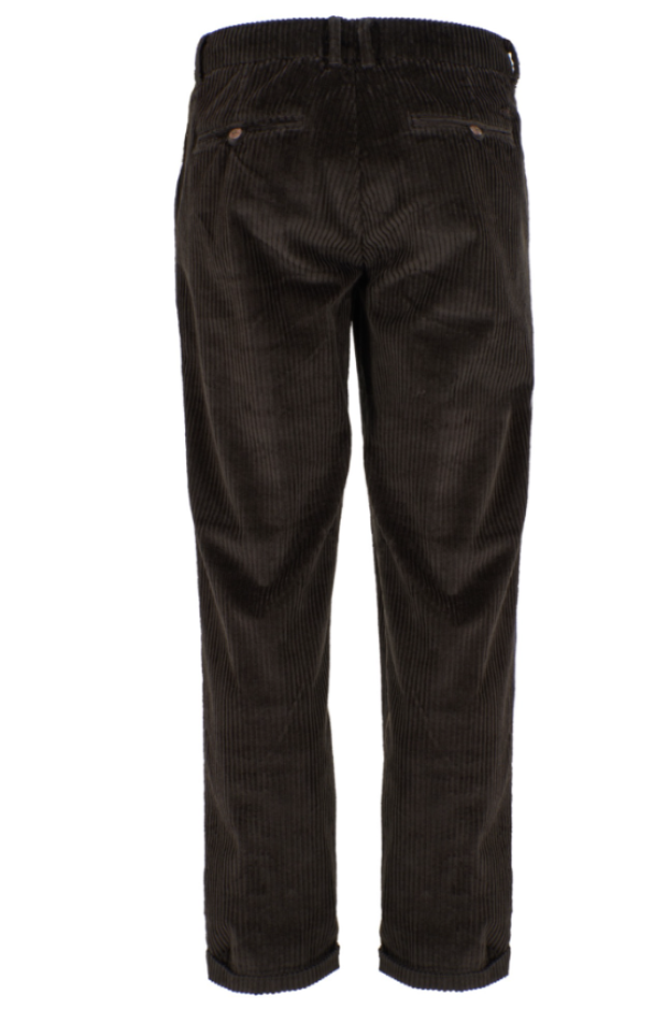 yes zee pantaloni costine con laccio yes zee moro - foto 2