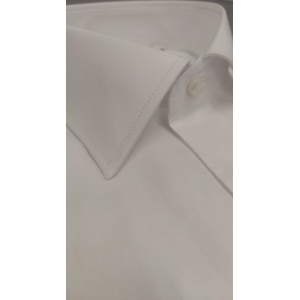 Camicia twill regular collo italiano bianco