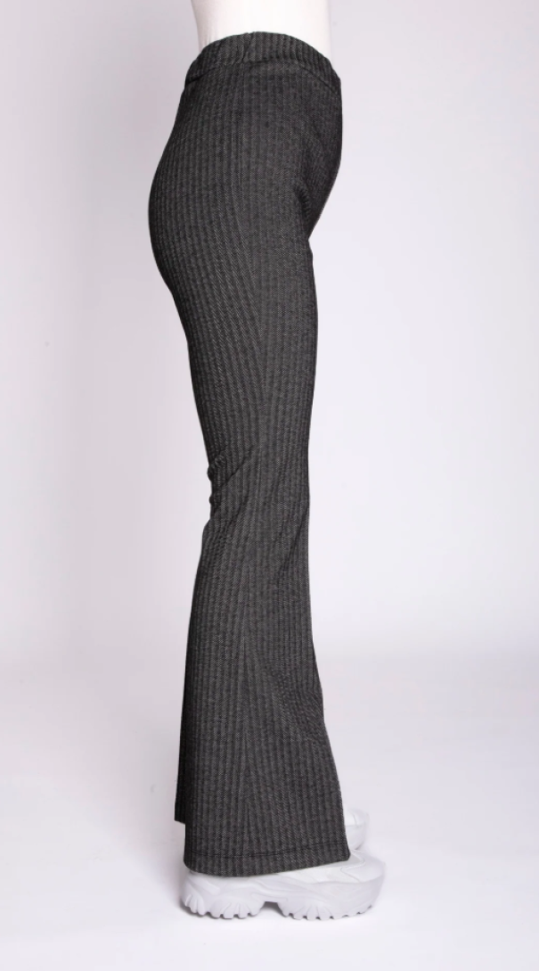 edas pantalone zampa spinato edas nero - foto 2