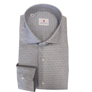 Camicia custom fit puntinata rombi aviazione