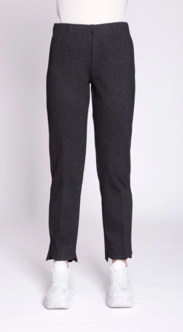 edas pantalone scalino gessato edas nero - foto 1