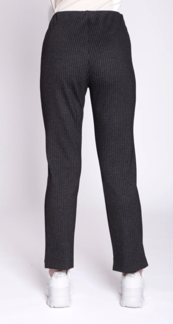 edas pantalone scalino gessato edas nero - foto 2