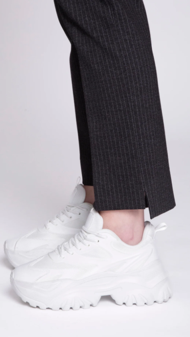 edas pantalone scalino gessato edas nero - foto 3