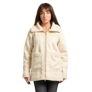 Cappotto montone avorio da donna