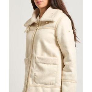 Cappotto montone avorio da donna