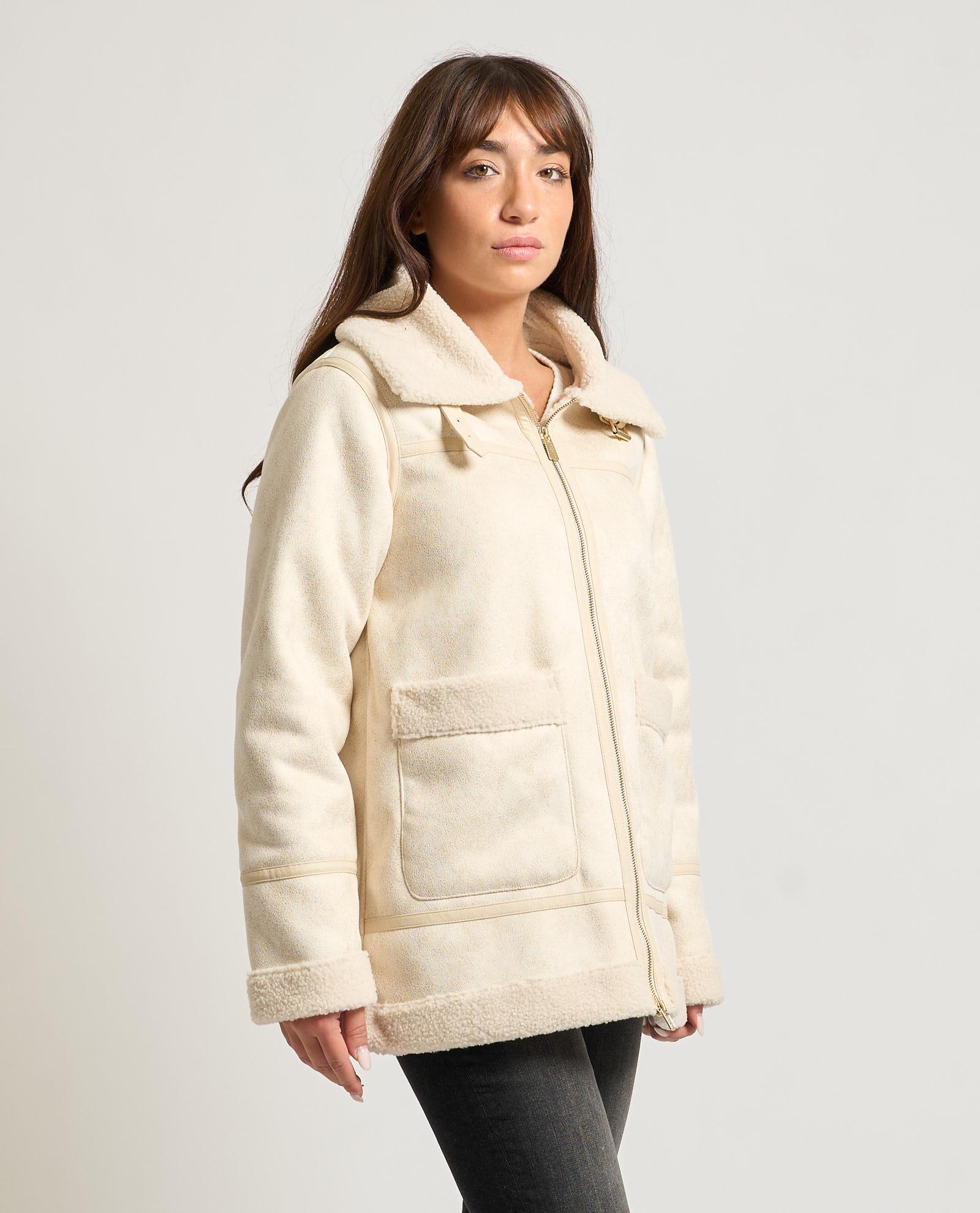 Cappotto montone avorio da donna Yes Zee