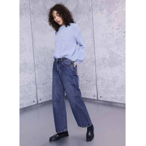 Maglione misto lana azzurro