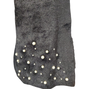 Giacca maglia senza bottoni pelosetta  nero