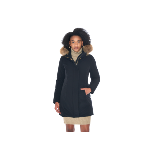 Cappotto tipo parka nero da donna