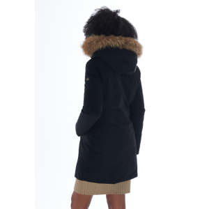 Cappotto tipo parka nero da donna