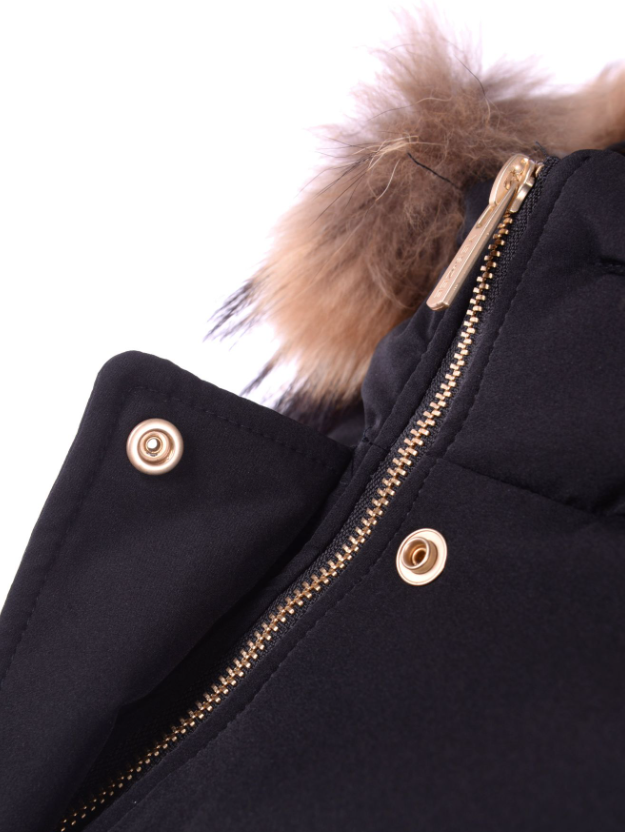 Cappotto tipo Parka nero da donna Yes Zee