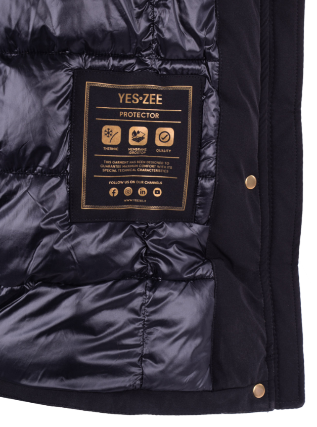Cappotto tipo Parka nero da donna Yes Zee