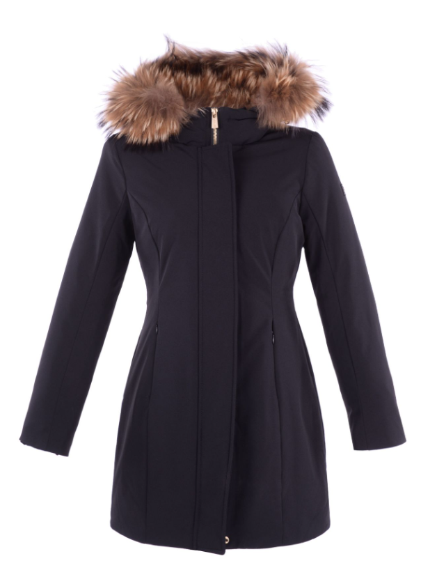 Cappotto tipo Parka nero da donna Yes Zee