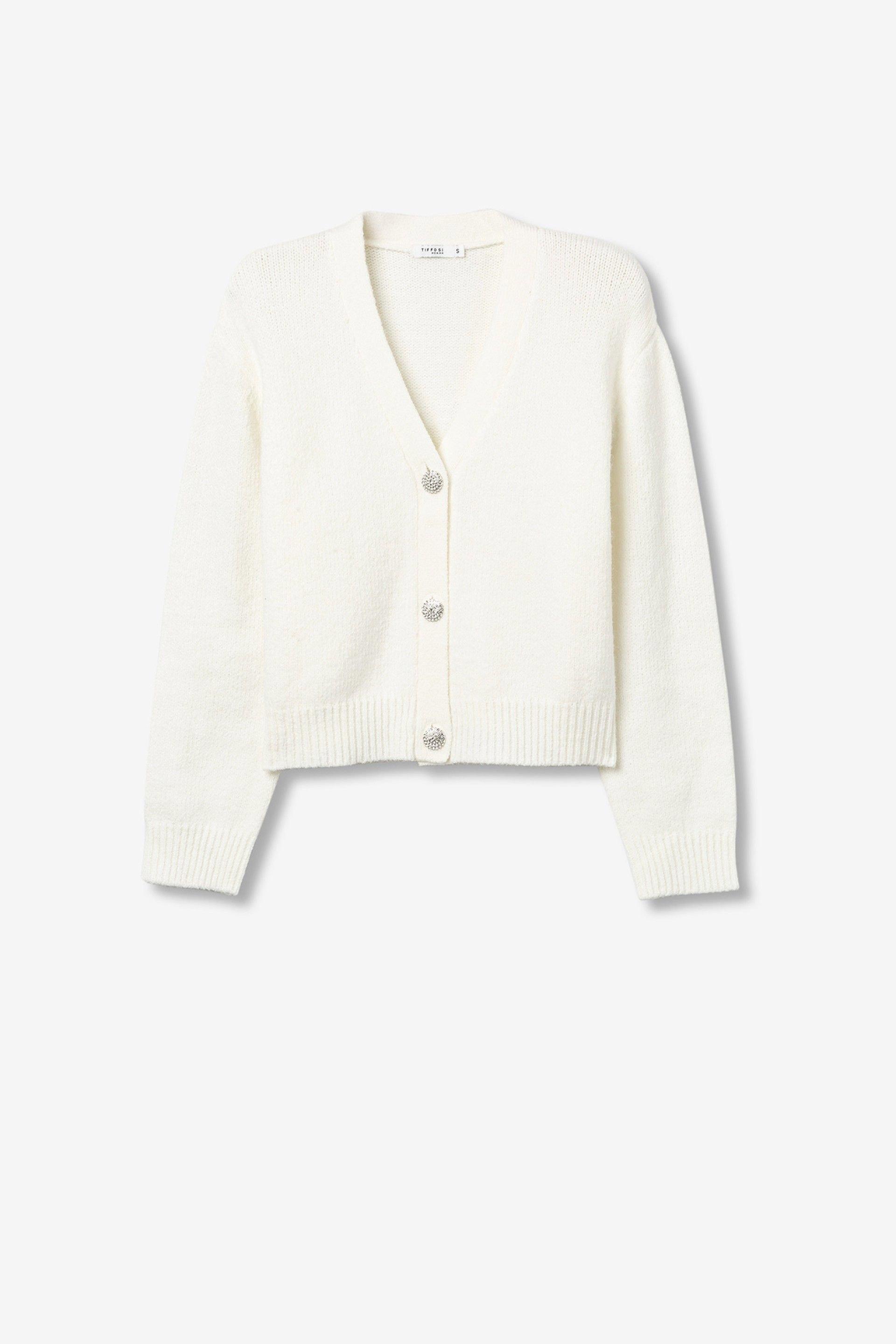 Cardigan bianco da donna Tiffosi