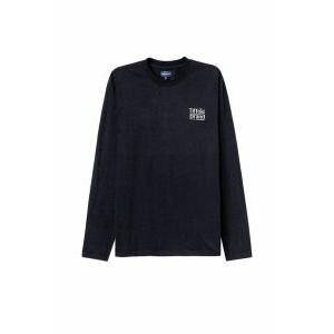 T-shirt manica lunga in cotone da uomo